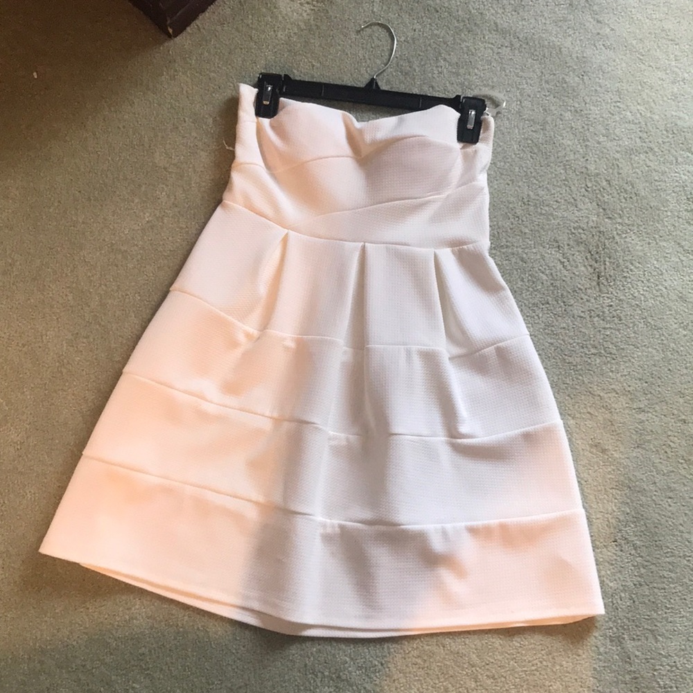 Strapless fit and flair dress